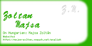zoltan majsa business card